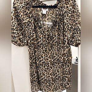WD.NY Leopard Print Dress in Brown and Black